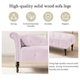 thumbnail image 5 of Holaki Tufted Upholstered Velvet Rolled Arm Chaise Lounges Indoor Chair, Right Arm Facing Chaise Lounge with Nailhead Trim for Living Room Bedroom Office, Pink, 5 of 10