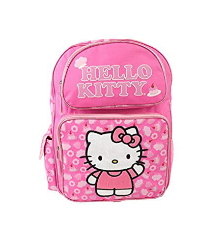 Sanrio Hello Kitty Fullbody Star 16" Canvas Pink Grils Large School Backpack 
