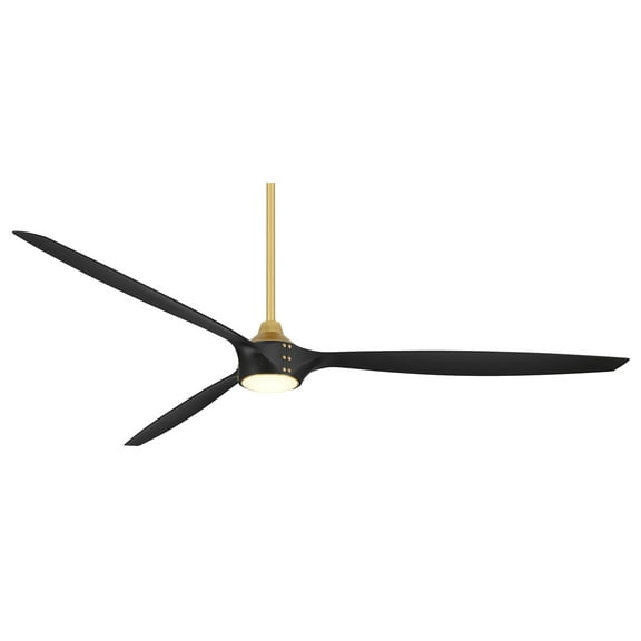 Minkaaire Pierce 84 Led Pierce 84" 3 Blade Led Ceiling Fan - Legacy Brass / Coal