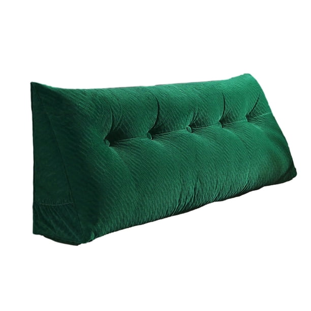 Cateissary Funda de cojín triangular para mesita de noche, decorativa y fácil de limpiar, fácil de cambiar Juegos de cama verde negruzco