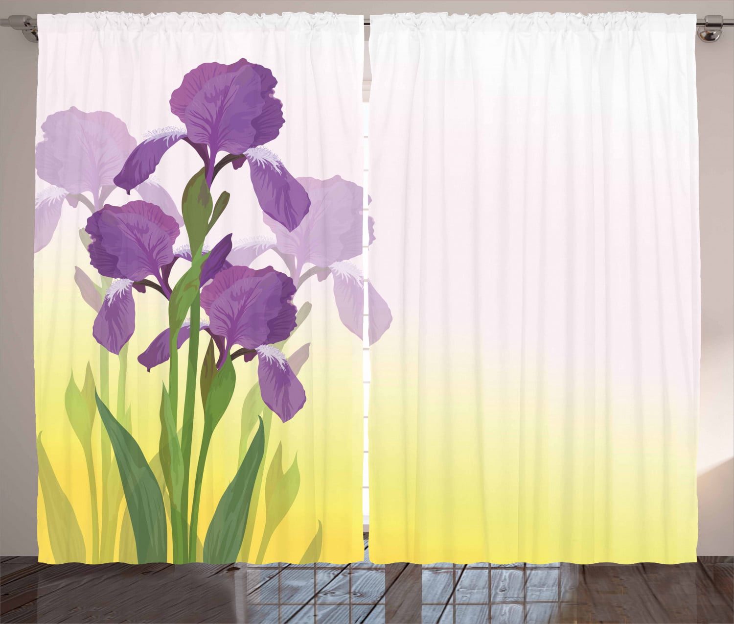 Curtain Coffee Wellmira Custom Made Window Printed 3D Floral Motif Dining Room 