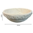 thumbnail image 6 of Bread Fermentation Basket with Cloth Bag Prevent Volatilization Natural Rattan Braided Bread Proofing Basket Sourdough Starter Bowl Baking Gift, 6 of 8