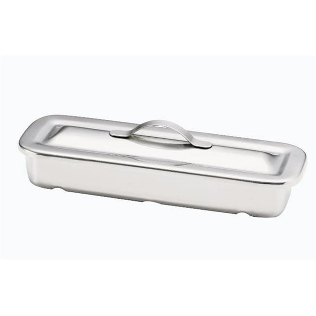 Plateau à Instruments en Acier Inoxydable de 17 x 4 x 1,125 Po avec Poignée de Sangle