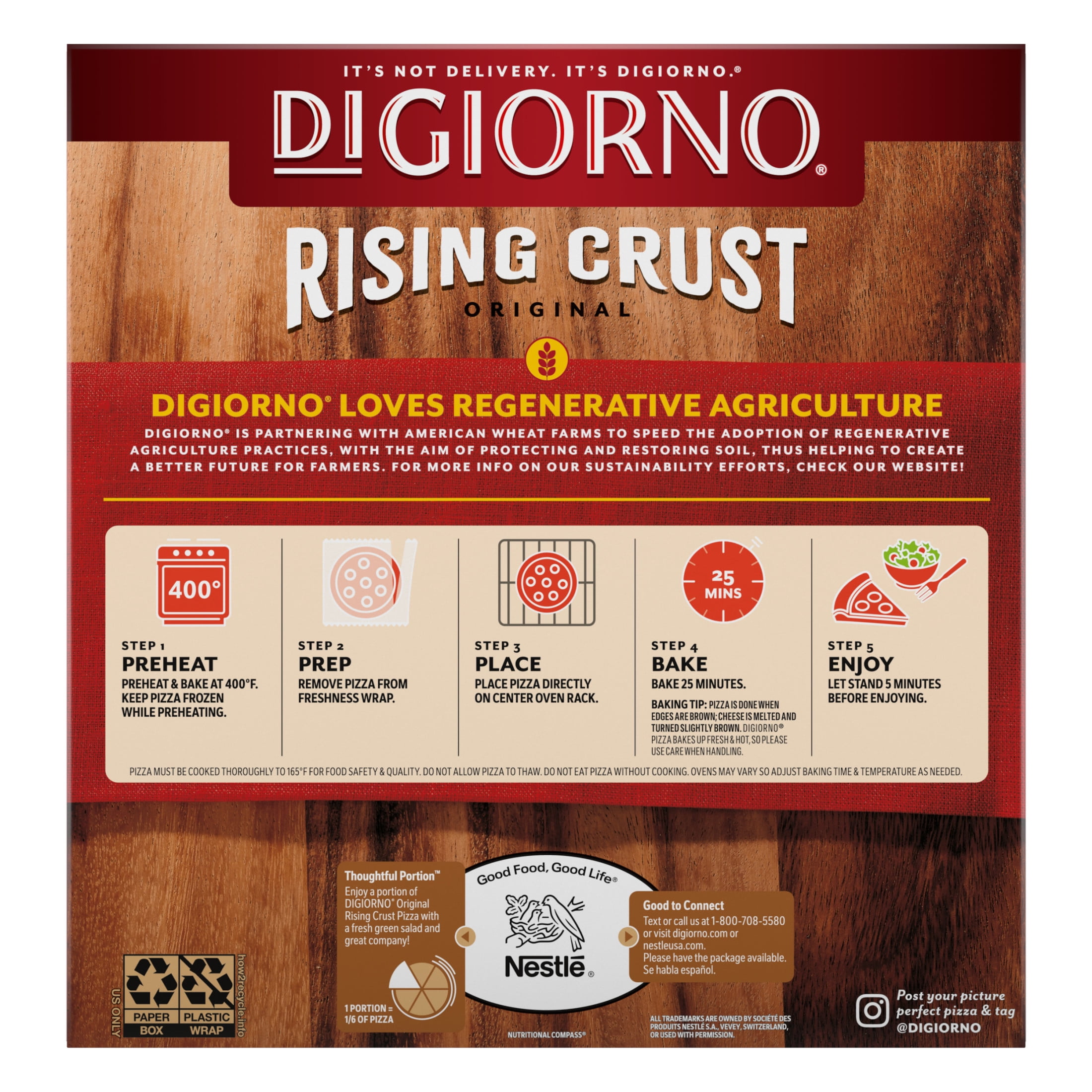DiGiorno Frozen Pizza, Supreme Original Rising Crust with Marinara Sauce, 31.4 oz (Frozen)
