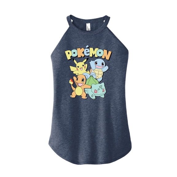 Pokémon - Kanto Starters - Juniors High Neck Tank Top