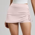 thumbnail image 6 of Generic Women's Casual Tennis Sports Gym Running Skorts High Waisted Drawstring Ruched Bodycon Mini Skirt Athletic Skorts, 6 of 7