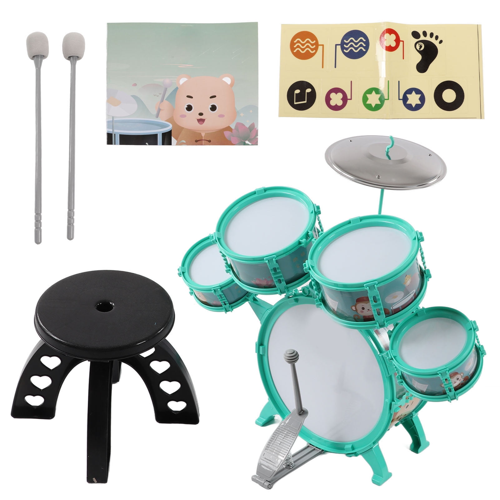Baby Drum Kit Body Coordination Musical Instruments Toddler Drum Set For Home Walmart
