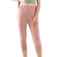 thumbnail image 6 of Frontwalk Capri Leggings for Women Plus Size Stretch Cotton Sleepwear Oversized Lightweight Yoga Cropped Pants Bottoms Deep Pink 7XL, 6 of 8