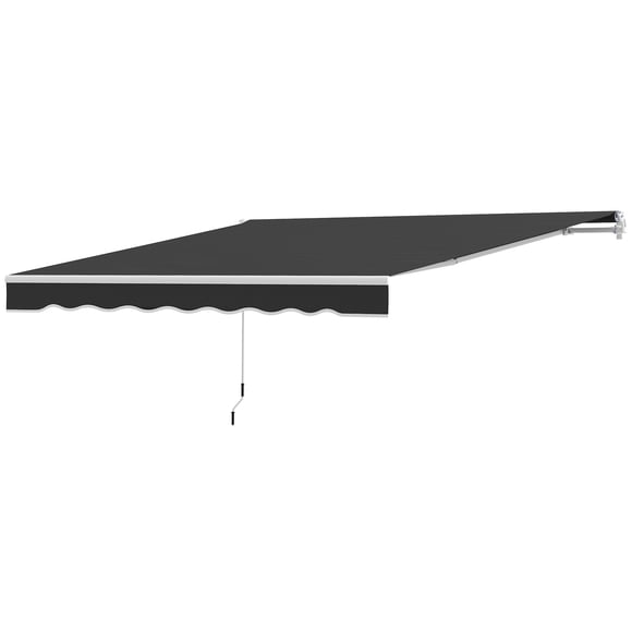 CoSoTower 8' x 7' Retractable Awning, Patio Awnings, Sunshade Shelter with 280 g/m² UV & Water-Resistant Fabric, Black