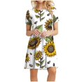 thumbnail image 2 of SMihono Robes d'Été Bohémiennes pour Femmes Grande Taille Robe d'Été Manches Décontractée Robe Longue, 2 of 6
