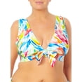 thumbnail image 3 of Time and Tru Women's and Women's Tie Front Bikini Swim Top with Wide Straps, 3 of 4