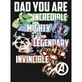 thumbnail image 2 of Girl's Marvel Dad You are Incredible Mighty Legendary Invincible Graphic Tee Black / 1 Small, 2 of 4
