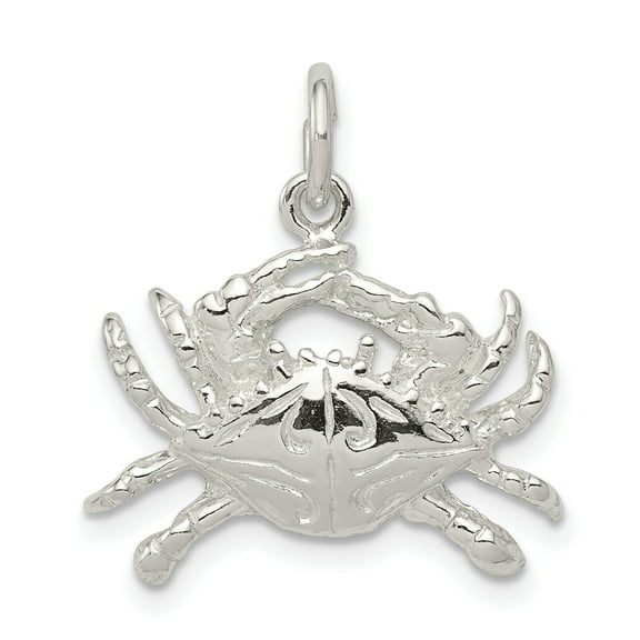 925 Sterling Silver Crab Charm Pendant