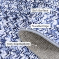 thumbnail image 4 of Runner Rug 2x8 Feet Print Braided Washable Hallway Runner, Non-Slip Stain Resistant Area Rug Farmhouse Solid Printed Weaving Kitchen Mat Entryway Carpet for Bedside, Blue, 4 of 7