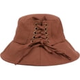 thumbnail image 2 of CoCopeaunts Summer Beach Hat for Women Hatband Foldable Fashion Solid Bucket Cap UV Protection Cross Bow Straps Fisherman Hat, 2 of 8