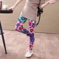 thumbnail image 3 of 2-14T Girls Printing Leggings Kid Footless Skinny Tights Trousers Slim Ankle Length Pants, 3 of 6