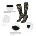 thumbnail image 4 of Picia Women Crew Soft Moisture-wicking Socks Mardi Gras6 Pattern Design Cotton Socks, One Size fit All, 4 of 9