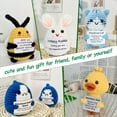 thumbnail image 3 of Emotional Support Crochet Animals, Positive Crochet Animals Bulk, Mini Crochet Stuffed Animal, Crocheted Plushies for Friend Coworker Employee Motivational Inspirational Gift, Positive Bunny Cat Duck, 3 of 8