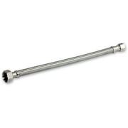 EVERFLOW Highcraft 27116-NL Lead Free Stainless Steel Braided Faucet Supply Line with 1/2" IPS and 3/8" Compression Fitting, 16"