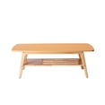 thumbnail image 3 of Pemberly Row Mid-Century Coffee Table and Beige Linen Fabric Chair Set, 3 of 6