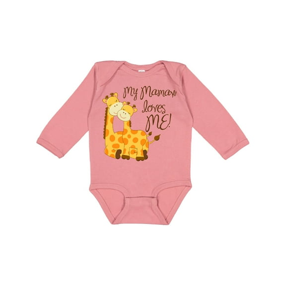 Inktastic My Mamaw Loves Me Boys or Girls Long Sleeve Baby Bodysuit