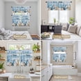 thumbnail image 6 of Blue Starfish Coastal Kitchen Curtains Sets for Windows 36 Inch Length, Nautical Shell Summer Beach Vintage Rod Pocket Window Treatments Tier Curtains and Valances Set for Bedroom/Bathroom, 6 of 8