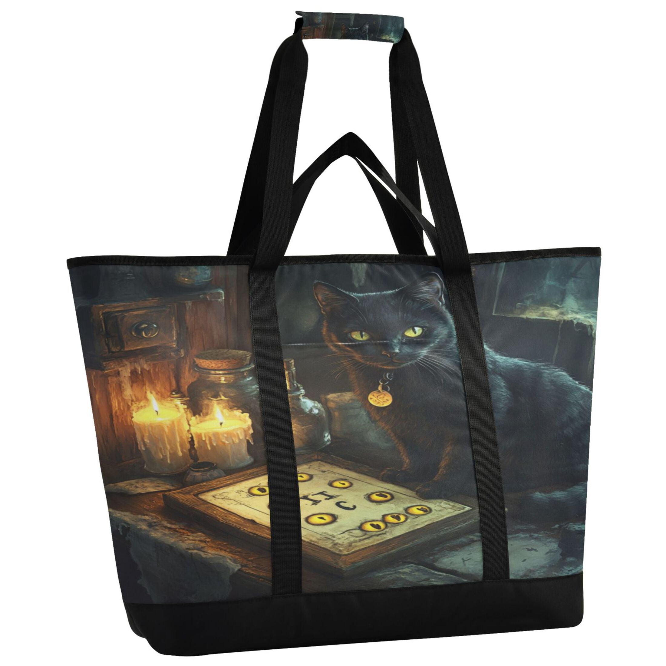 Large Hand-held Ice Pack Picnic Bag Insulation and Refrigeration Suitable for Shopping Picnics and Camping Dark Cat