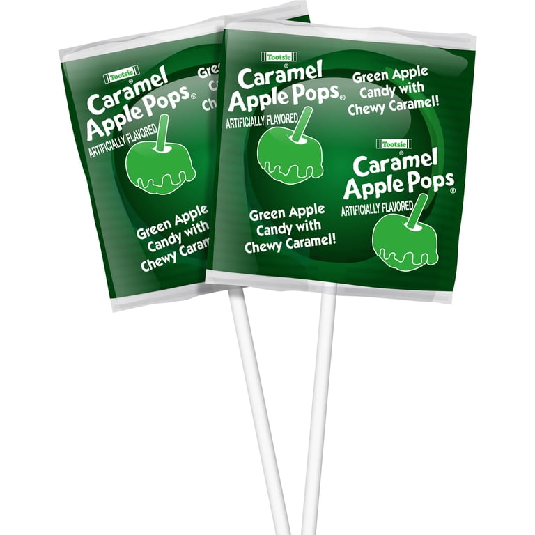 Tootsie Caramel Apple Lollipops, Green Apple Flavored, 6.82 oz
