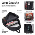 thumbnail image 4 of Honeii Abstract Red Koi Fish Art Print School Backpack Bookbag Set-with Lunch Bag & Pencil Case Elementary School Bag Primary School Backpack With Lunch Bag, 4 of 7