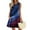 Blue, variant on Women's Casual Summer Dress, Sleeveless Round Neck Sundress with Patriotic Print, Lightweight Outfit for Travel and Festivals,Black L