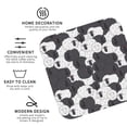 thumbnail image 3 of Lsque Black And White Sheeps Pattern 4" Drink Coasters Set of 4, PVC Leather Absorbent Coasters, Table Coaster Set Decorative Coffee Cup Coasters Housewarming Gift -Square, 3 of 6