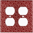 thumbnail image 2 of Metal Light Switch Wall Plate Outlet Cover (Coffee Espresso Mocha Bean Maroon Pattern - Double Duplex), 2 of 2