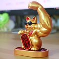 thumbnail image 4 of Chinese Cat Sculpture For Dection and Gift - Wealth Figure Welcoming, 4 of 8