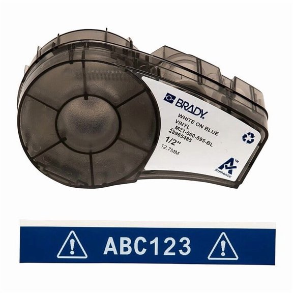 Blue All Weather Vinyl Labels for Brady M210 and M211, 0.5in