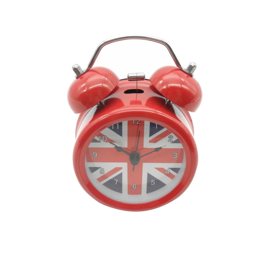 Innolife 3" Quiet Nonticking Silent Quartz Analog Retro Vintage bedside Twin Bell Alarm Clock