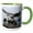 Green/White, variant on 3drose, Bald Eagles Gathering on a Log, Homer, Alaska - Na02 Dno0199 - David Northcott, 11oz Two-tone Blue Mug