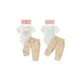 thumbnail image 2 of BemeyourBBs Preemie Newborn Baby Girl Little Sister Outfit Cute Infant Baby Girls Spring Summer Fall Clothes 0 3 6 Months Bow Ribbed Short Sleeve Romper Pants and Headband 3pcs Set, 2 of 9