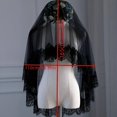 thumbnail image 4 of Gothic Black Lace Head Veil for Women - Perfect for Halloween Parties and Fashionable Hair Accessories, 4 of 4