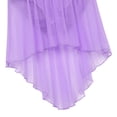 thumbnail image 7 of Lejafay Girls Mesh Cap Sleeve Crop Top with High Low Skirts for Ballet Lyrical Dance Dress Gymnastics Lavender 12, 7 of 7