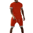 thumbnail image 2 of Short Sets for Men Short Sleeve Crewneck T Shirt and Bermuda Shorts 2 Piece Matching Set Mens Summer Outfits, 2 of 6