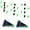 Green White & Black, variant on 100 Feet 60 Pcs Purple White and Black Pennant Banner Flag String Hanging Triangle DIY Flag, Bunting Streamers Decoration for Grand Opening, Birthday, Wedding Celebration (Purple White & Black)