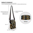 thumbnail image 6 of HELLHERO Double Zipper Shoulder Purse Adult Sunflower Polyester Outdoor Holiday Travel 4.33"x1.97"x7.09" Double-layer, 6 of 7
