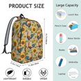 thumbnail image 5 of Rooster and Sunflower Beige Pattern Backpack for School, Cute School Bag with Adjustable Shoulder Straps and Padded Back, 15.7"x11.8"x5.5", 5 of 5