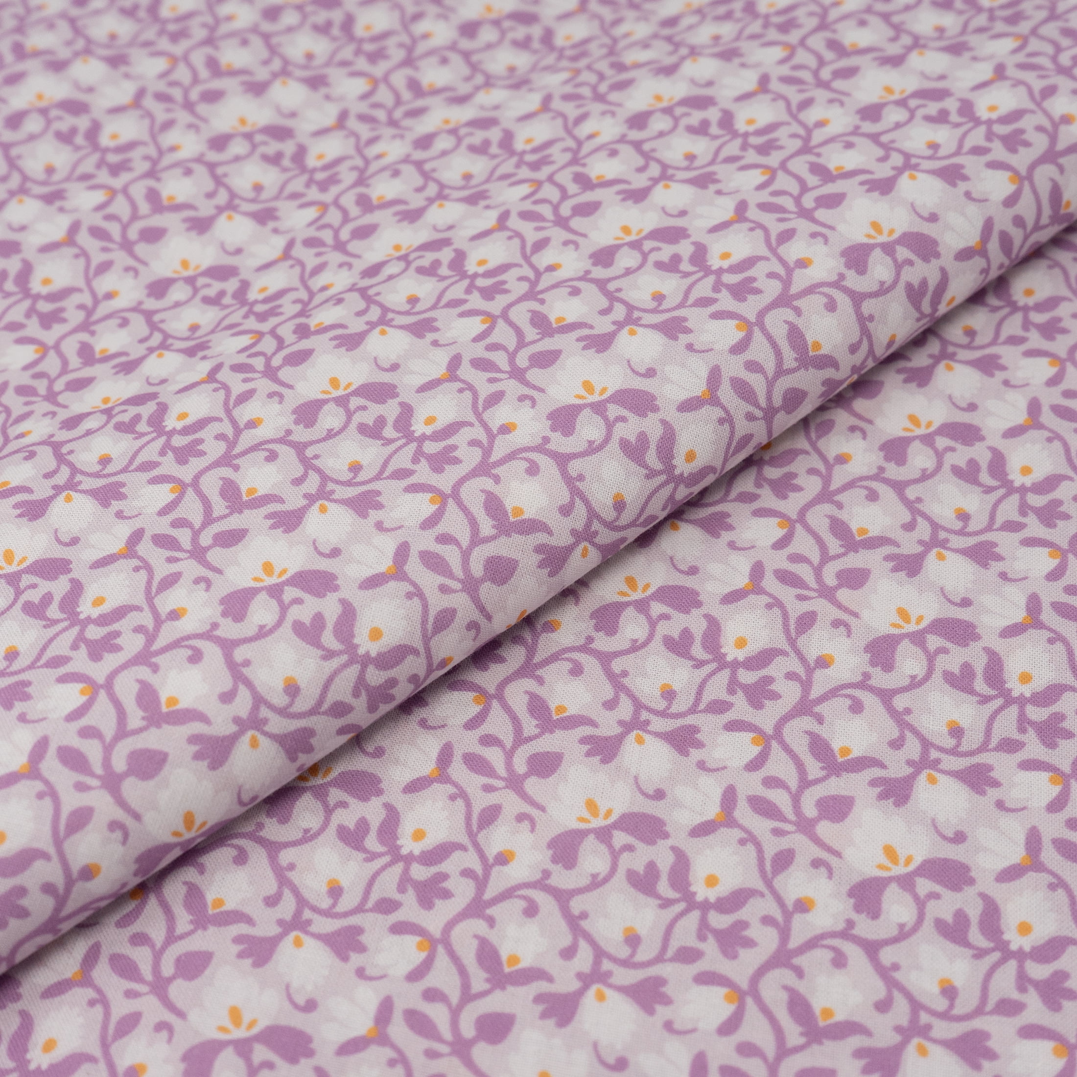 Roc-Lon 100% Cotton, 108" Wide, Quilt Backing, Floral Purple Pattern, Cut by Yard