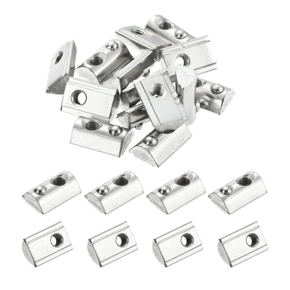 30Pcs M6 T Spring Nuts Half Round T Nut Tee Slot 4545 Series