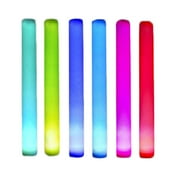Glow-In-The-Dark Light-up Flashing Rainbow 15.5" LED Wand, 12 Pack