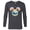 Charcoal Heather, variant on Disney Mickey Mouse & Pals Beach Vacation Summer Vibes- Long Sleeve T-Shirt for Men - Customized-White