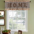 thumbnail image 4 of 2 Pack Valances for Windows, Farmhouse Window Valances for Living Room/Bedroom/Bathroom, Vintage Country Texas Star Plaid Wooden Grain Light Filtering Kitchen Curtain Valance 42"W x18" L, 4 of 9