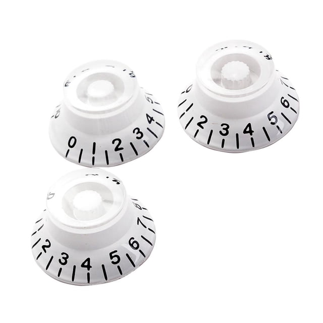 3 Piezas Perillas Blancas De Sombrero De Guitarra Eléctrica Shamjiam Perillas De Control De Guitarra