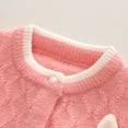 thumbnail image 3 of GYRATEDREAM Toddler Girls Crewneck Cardigan Sweaters Long Sleeve Kids Button Cotton School Uniform Knit Tops Outwear for 6-7Y Pink, 3 of 10